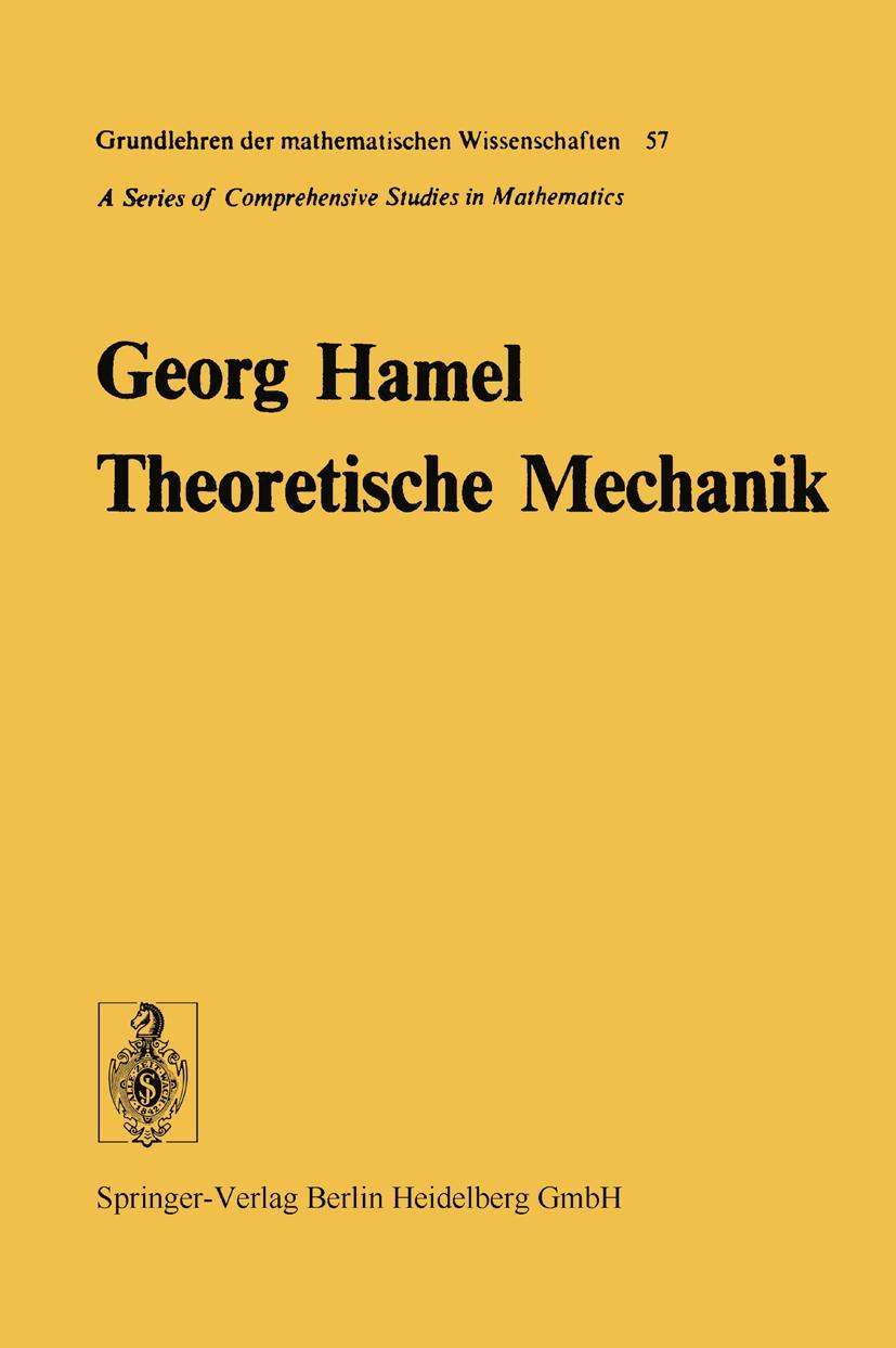 Cover: 9783642884641 | Theoretische Mechanik | Georg Hamel | Taschenbuch | xv | Deutsch