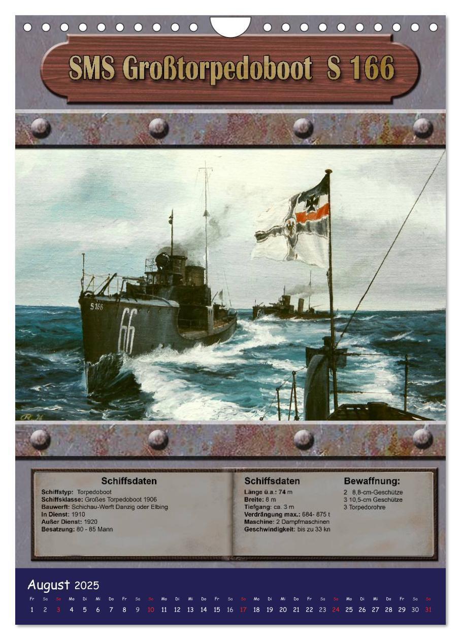 Bild: 9783457060421 | Die kaiserliche Marine 1871 - 1918 (Wandkalender 2025 DIN A4 hoch),...