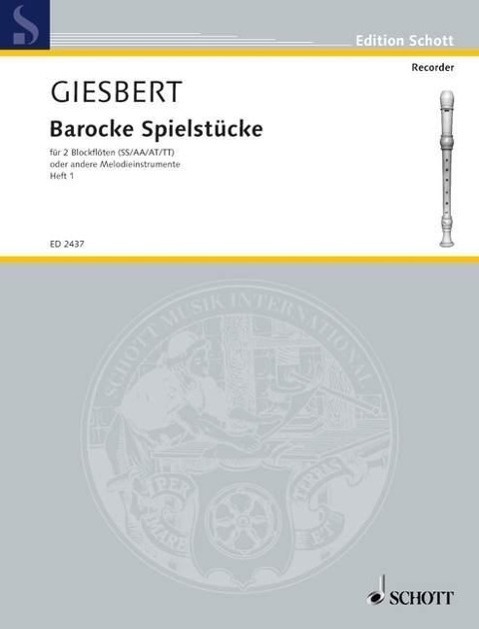 Cover: 9790001037464 | Barocke Spielstücke | Franz Julius Giesbert | Buch | 36 S. | Deutsch