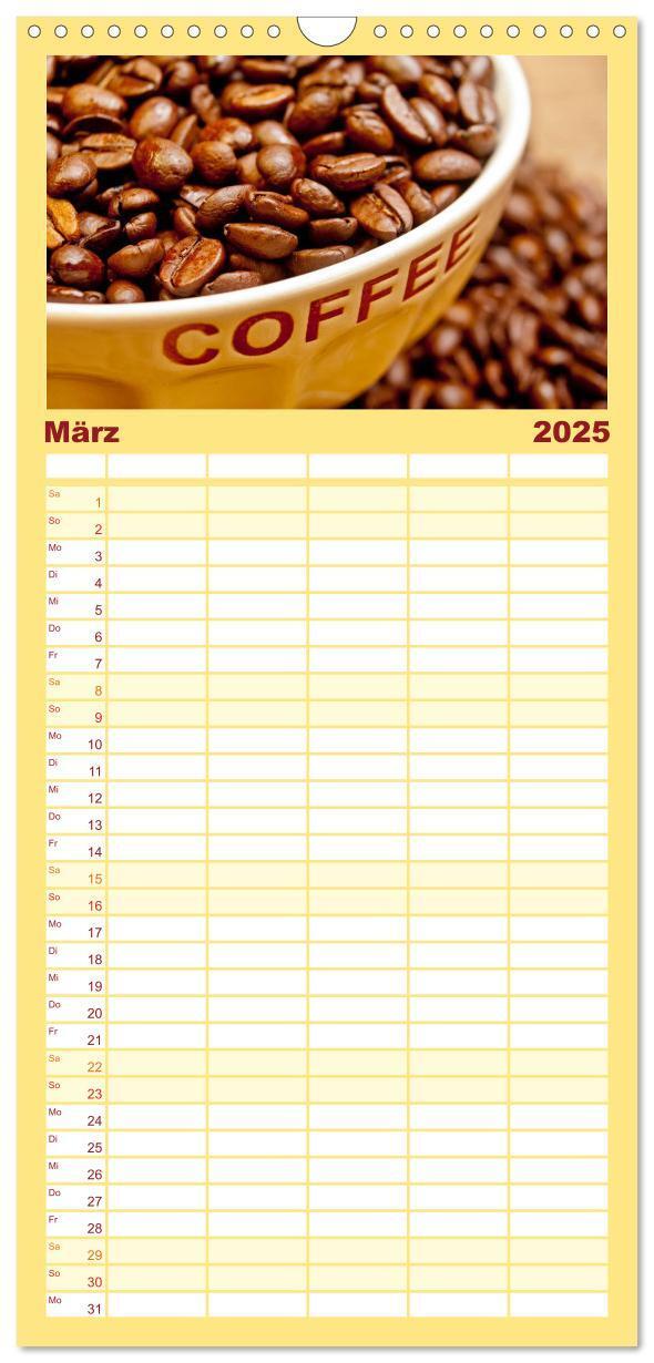 Bild: 9783457126325 | Familienplaner 2025 - KAFFEE 2025 mit 5 Spalten (Wandkalender, 21 x...