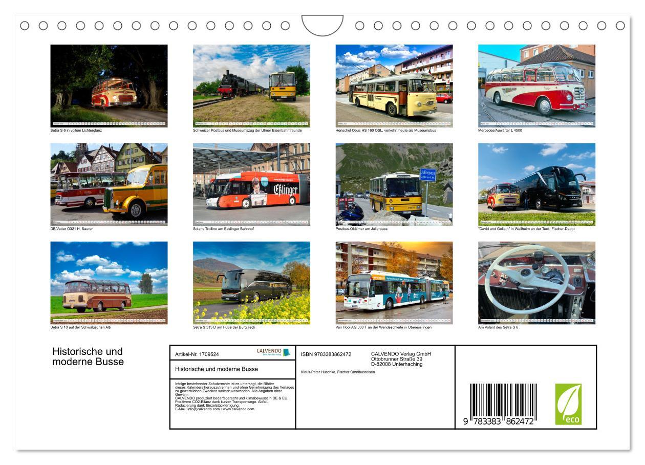 Bild: 9783383862472 | Historische und moderne Busse (Wandkalender 2025 DIN A4 quer),...