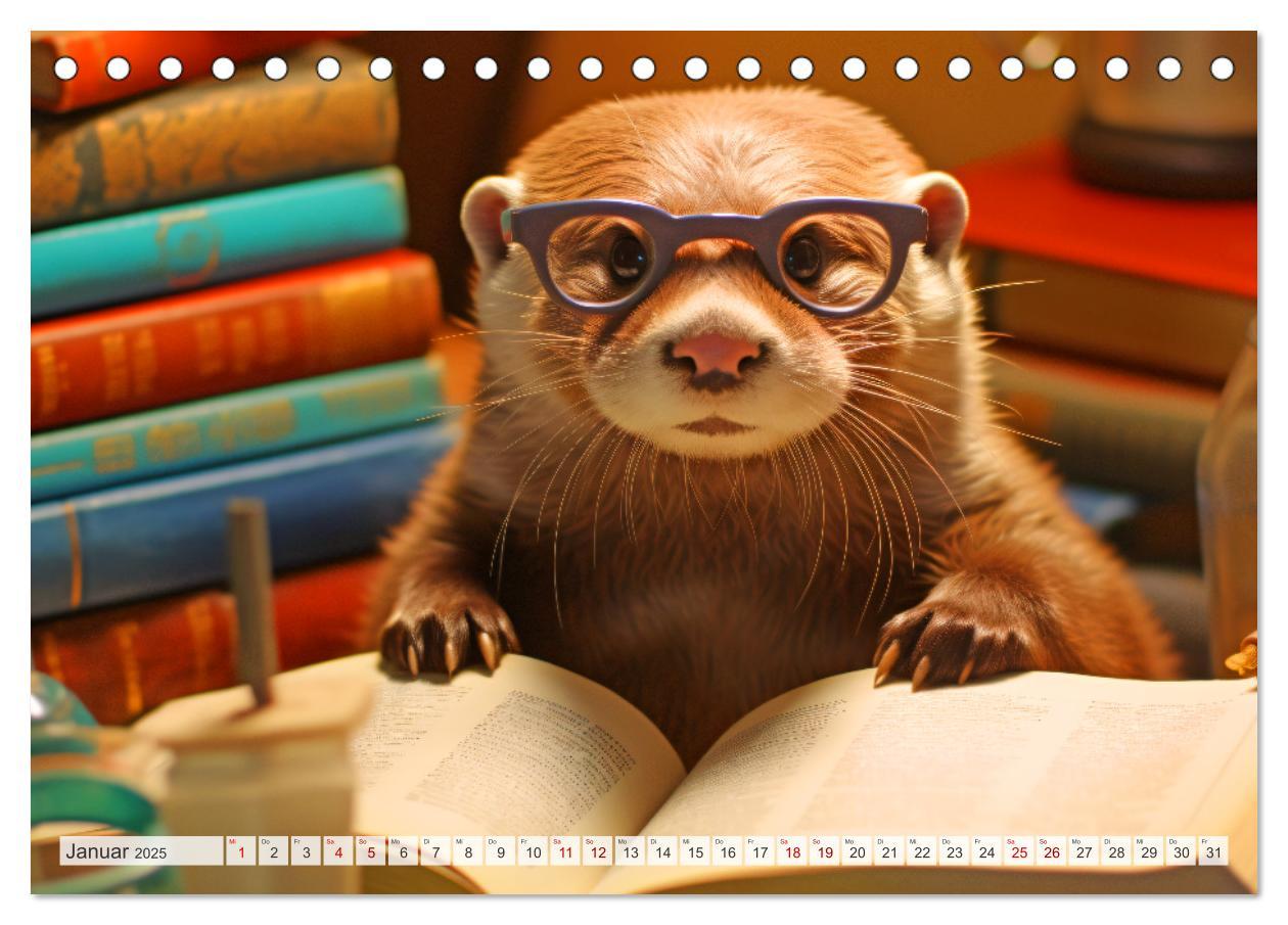 Bild: 9783383892721 | Otter bei der Arbeit (Tischkalender 2025 DIN A5 quer), CALVENDO...