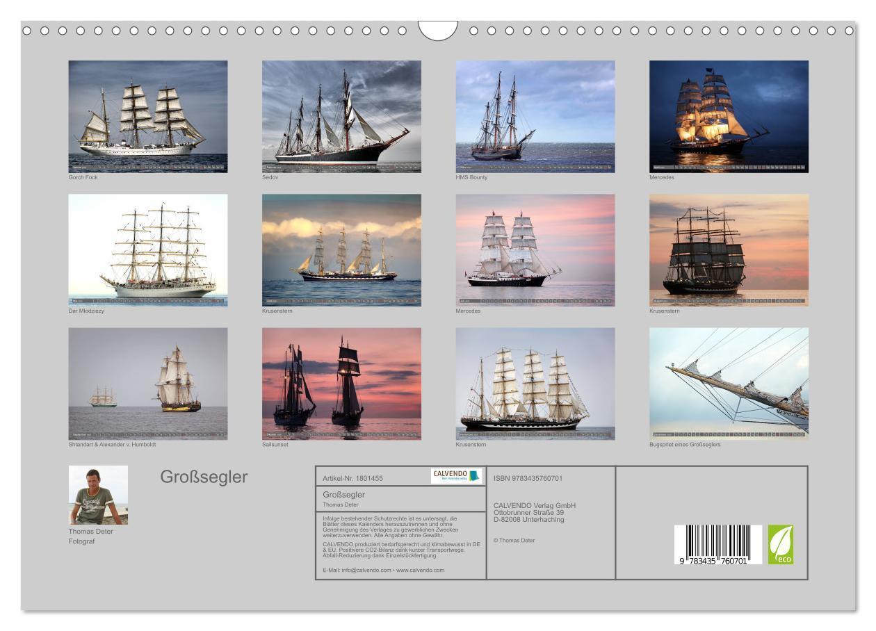 Bild: 9783435760701 | Großsegler (Wandkalender 2025 DIN A3 quer), CALVENDO Monatskalender