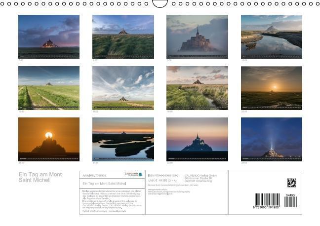 Bild: 9783660581980 | Ein Tag am Mont Saint Michel (Wandkalender immerwährend DIN A3 quer)