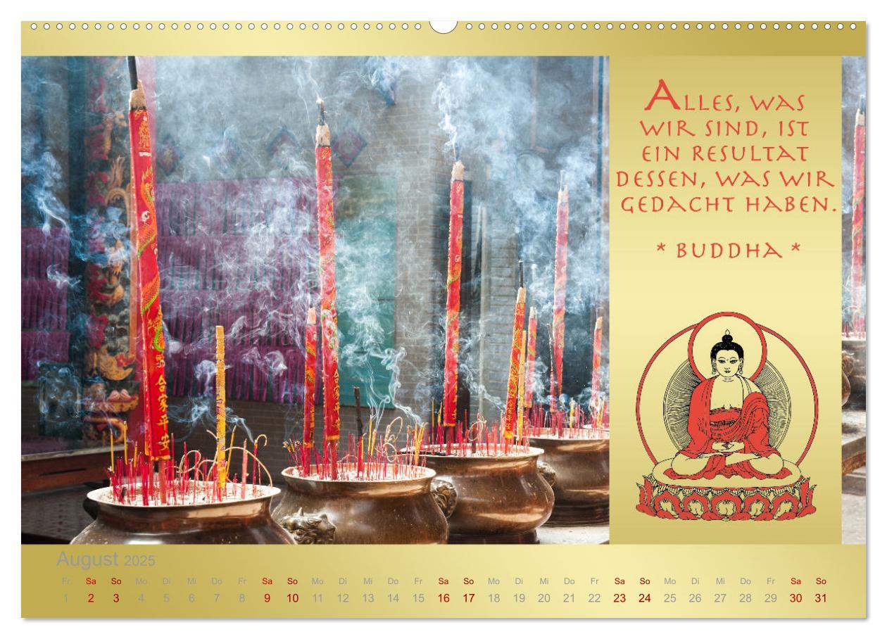 Bild: 9783435085590 | BUDDHA IM GLÜCK - Buddhistische Weisheiten (Wandkalender 2025 DIN...