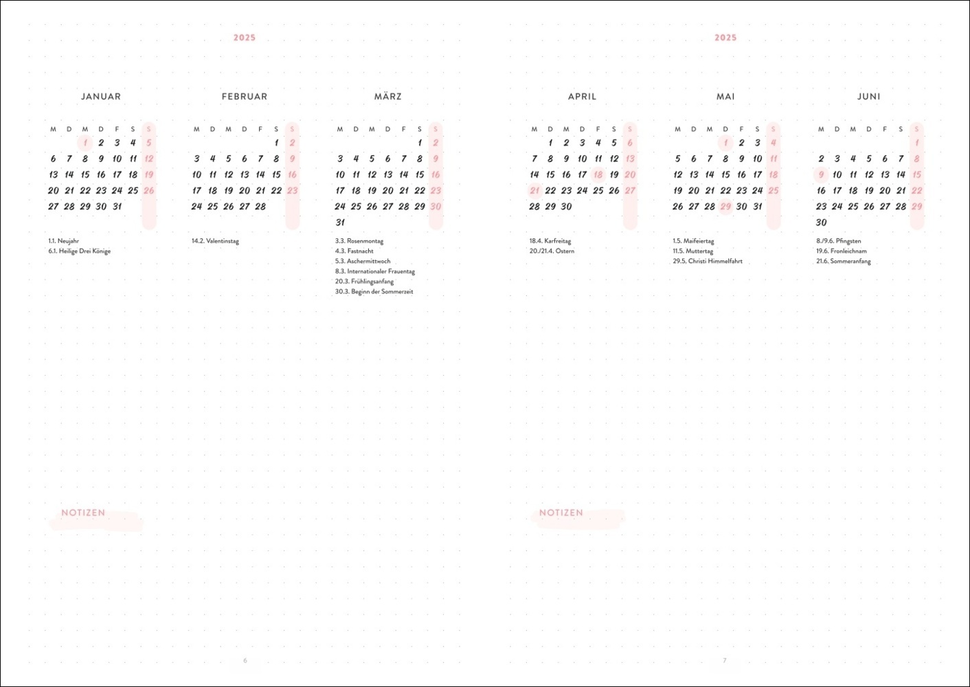 Bild: 9783756408184 | Red Bullet Journal A5 2025 | Kalender | 224 S. | Deutsch | 2025 | Heye