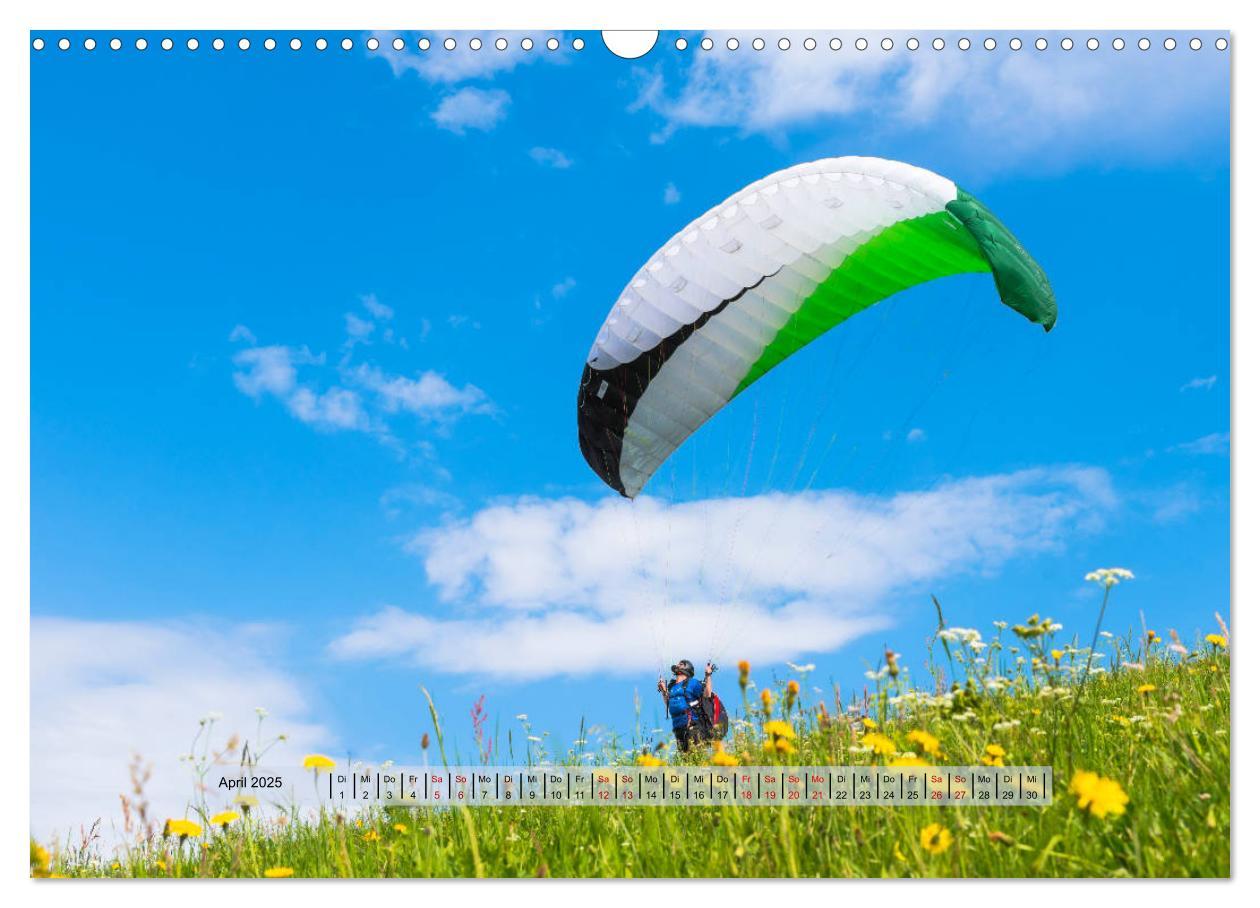 Bild: 9783435337170 | Paragliding - lautloses Schweben (Wandkalender 2025 DIN A3 quer),...