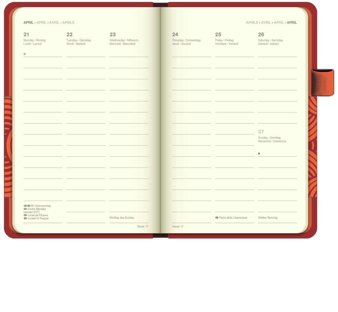 Bild: 4002725994905 | N NEUMANNVERLAGE - Rust 2025 Cool Diary, 9x14cm, Wochenkalender mit...