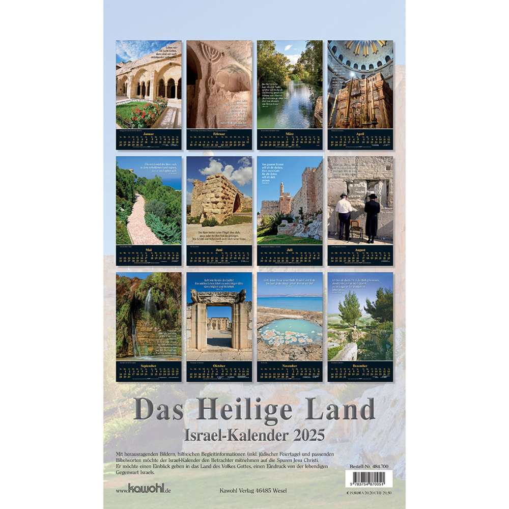 Bild: 9783754870051 | Das Heilige Land 2025 | Israel-Kalender | Willi Krebber | Kalender