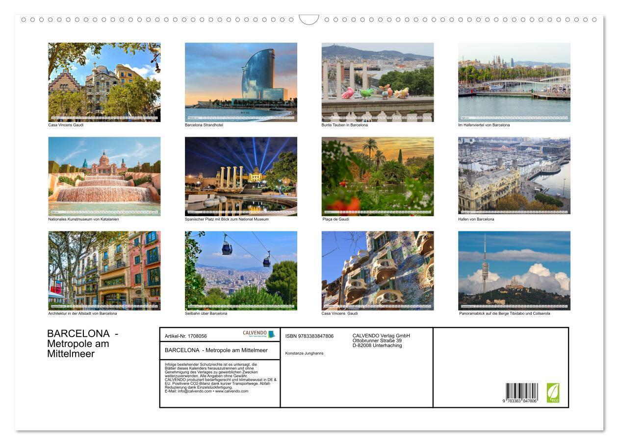 Bild: 9783383847806 | BARCELONA - Metropole am Mittelmeer (Wandkalender 2025 DIN A2...