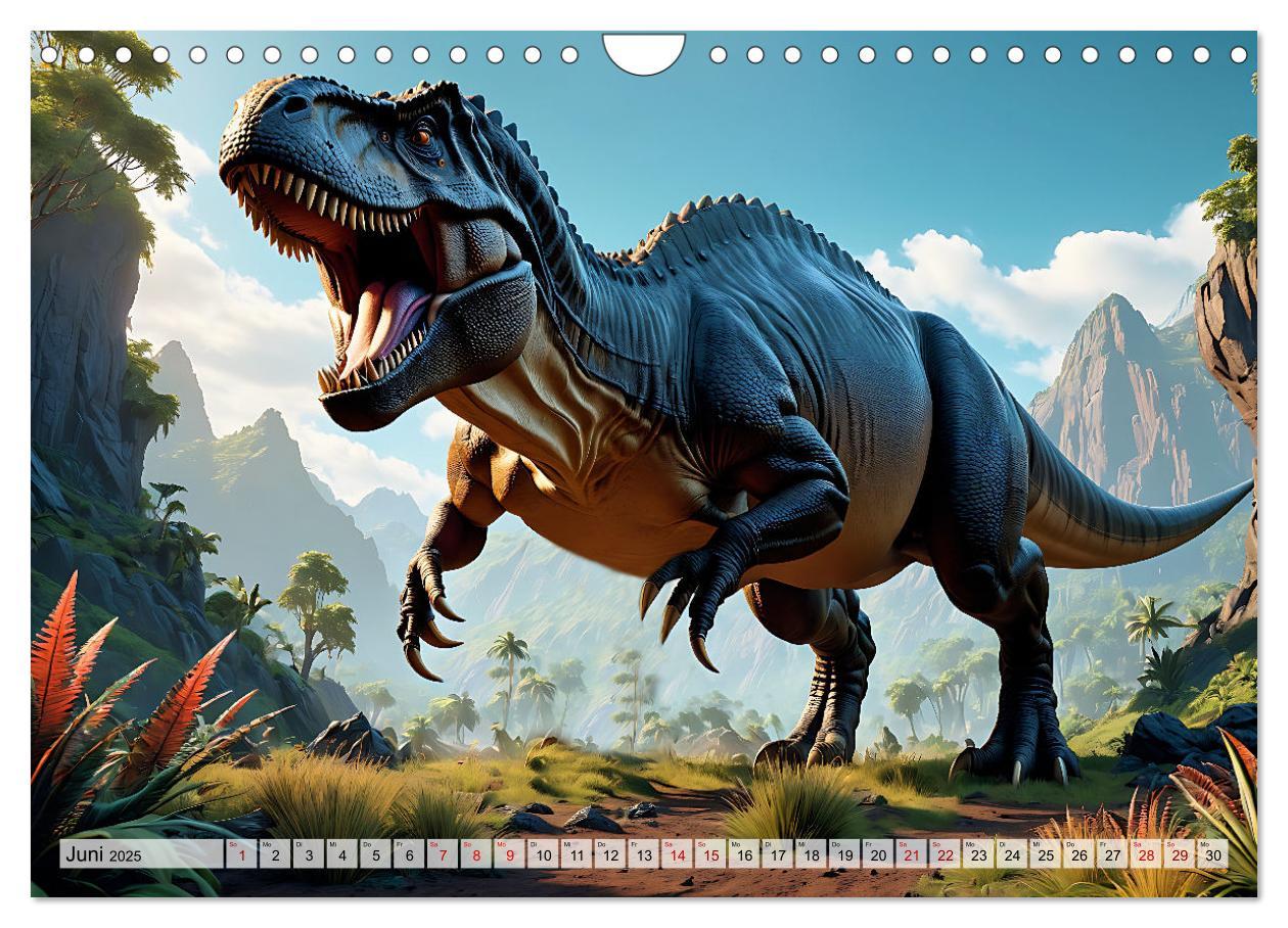 Bild: 9783383798955 | Dinosaurier - die Welt der Urzeitgiganten (Wandkalender 2025 DIN A4...