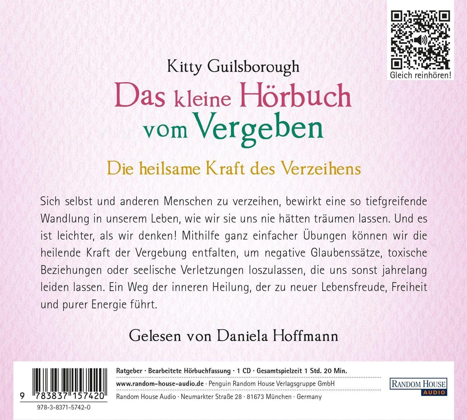 Bild: 9783837157420 | Das kleine Hör-Buch vom Vergeben | Kitty Guilsborough | Audio-CD