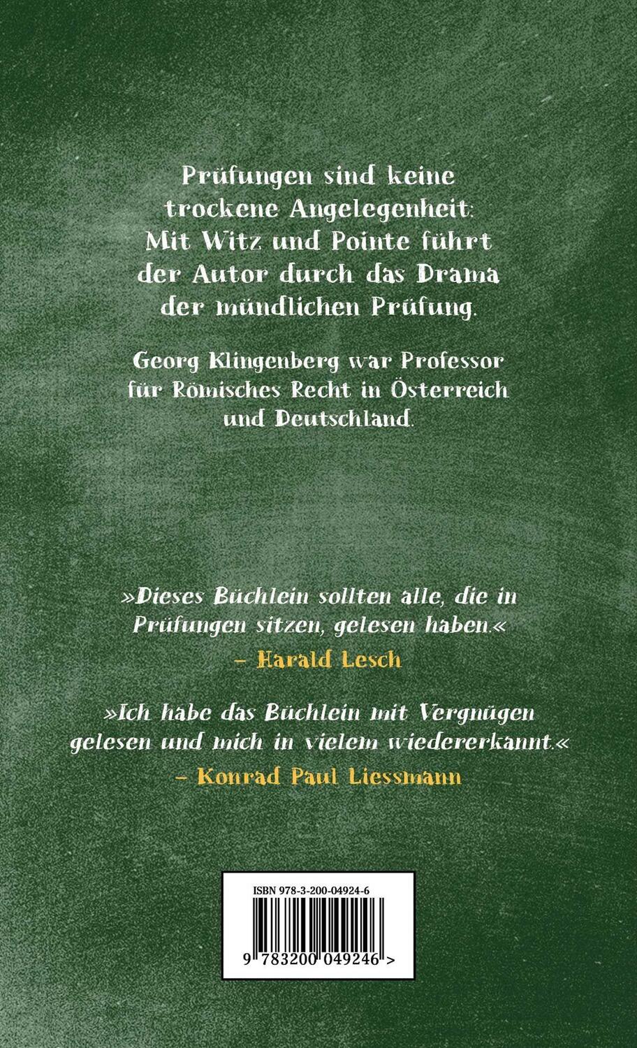 Bild: 9783200049246 | Prüfungskunde | Leitfaden für Geprüfte und Prüfer | Georg Klingenberg