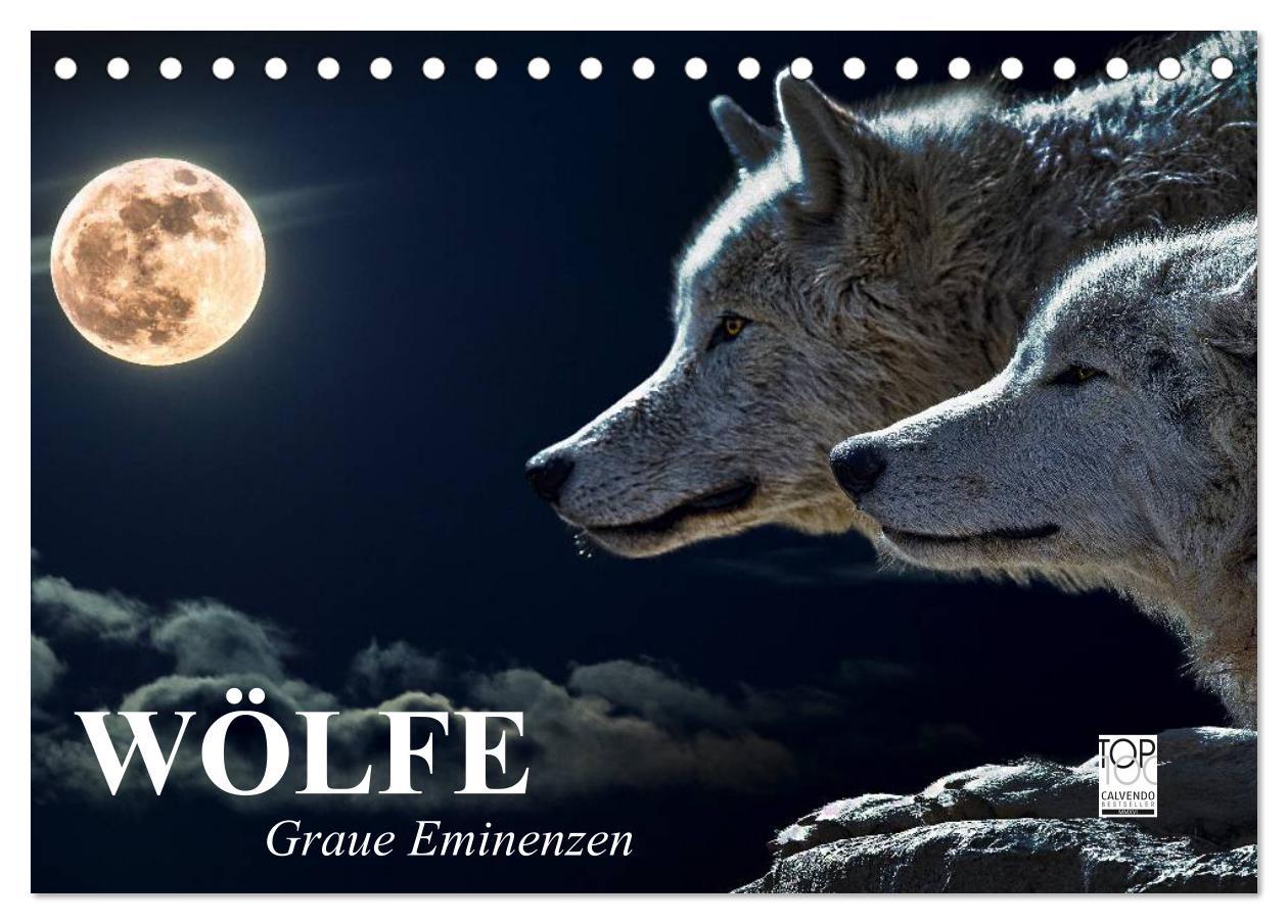 Cover: 9783435595167 | Wölfe. Graue Eminenzen (Tischkalender 2025 DIN A5 quer), CALVENDO...