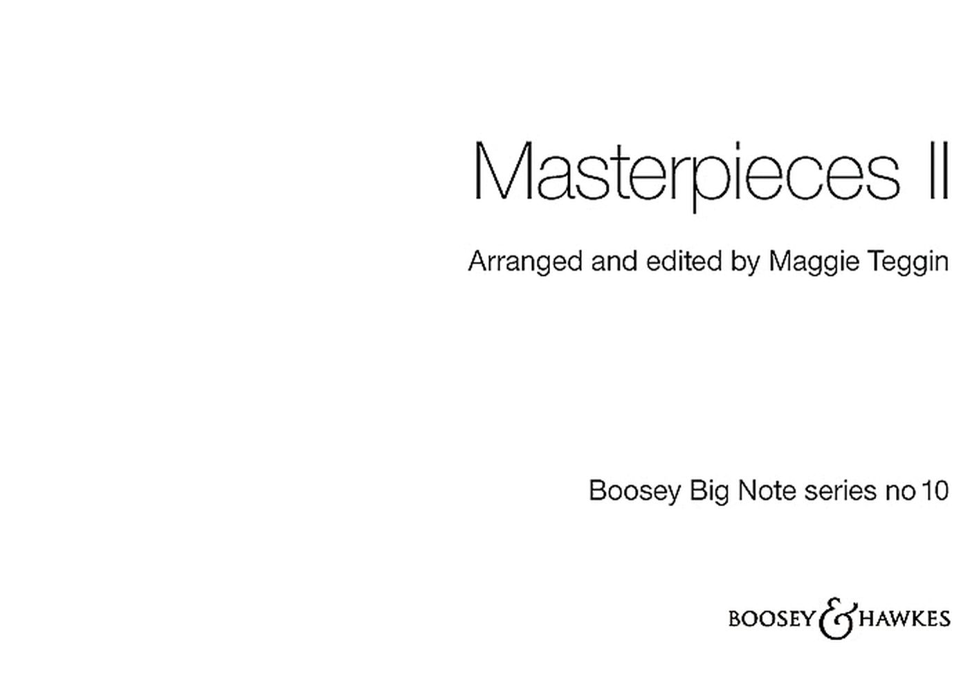 Cover: 9790060077463 | Masterpieces Vol. 2 (Teggin) | Buch | Boosey and Hawkes