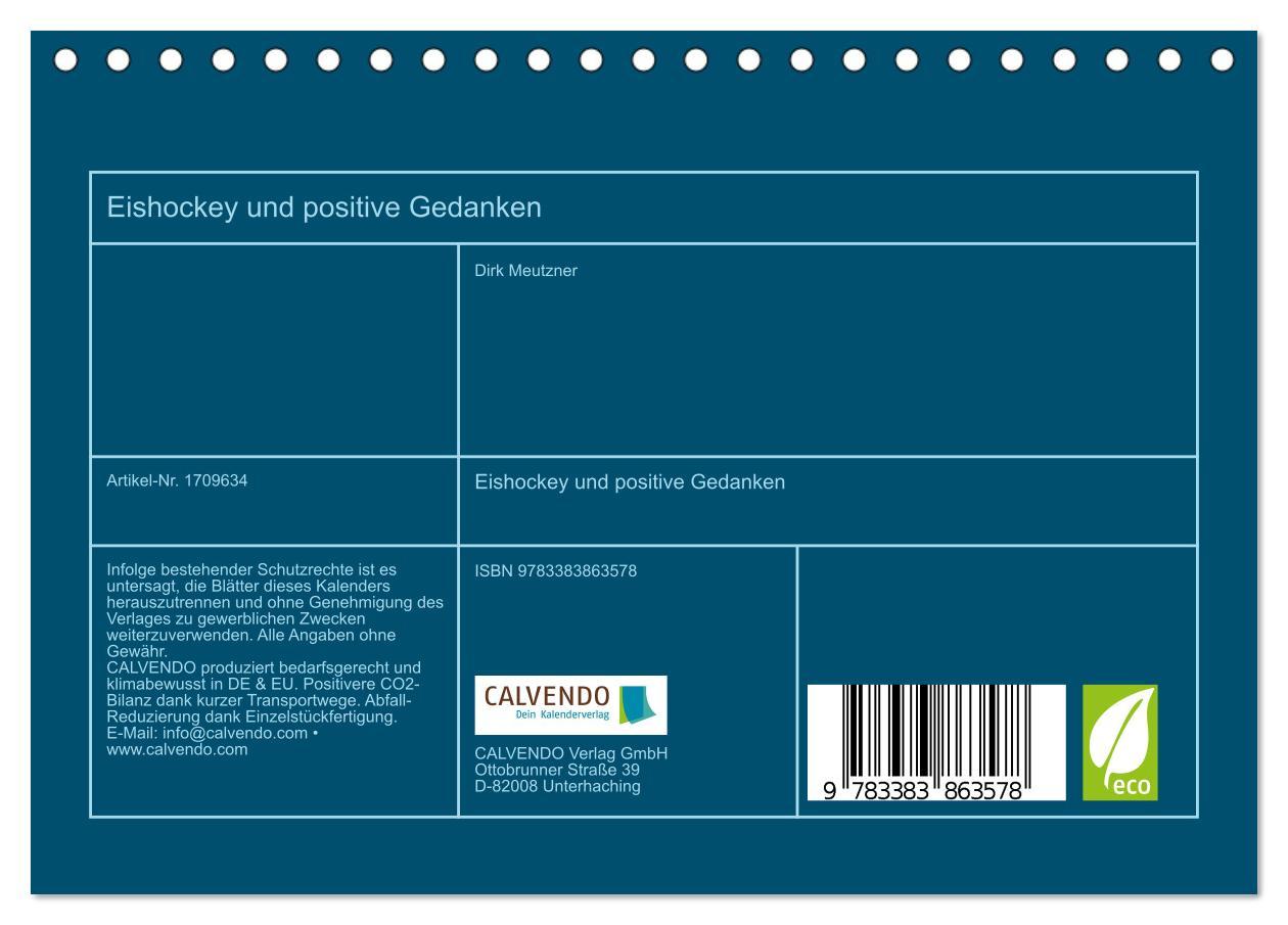 Bild: 9783383863578 | Eishockey und positive Gedanken (Tischkalender 2025 DIN A5 quer),...