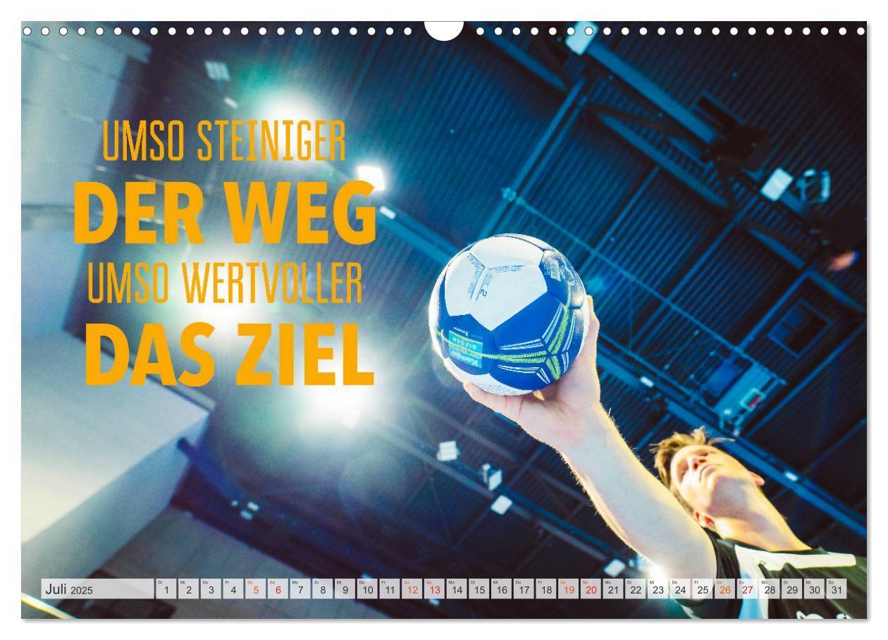 Bild: 9783435117284 | Positive Gedanken - Motivation und Handball (Wandkalender 2025 DIN...