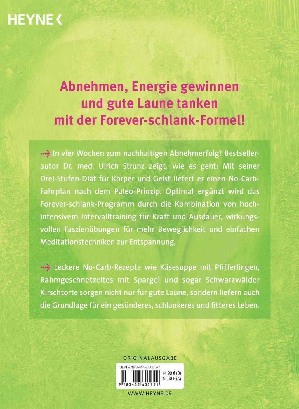 Bild: 9783453603851 | Forever schlank | Ulrich Strunz | Taschenbuch | Deutsch | 2016 | Heyne