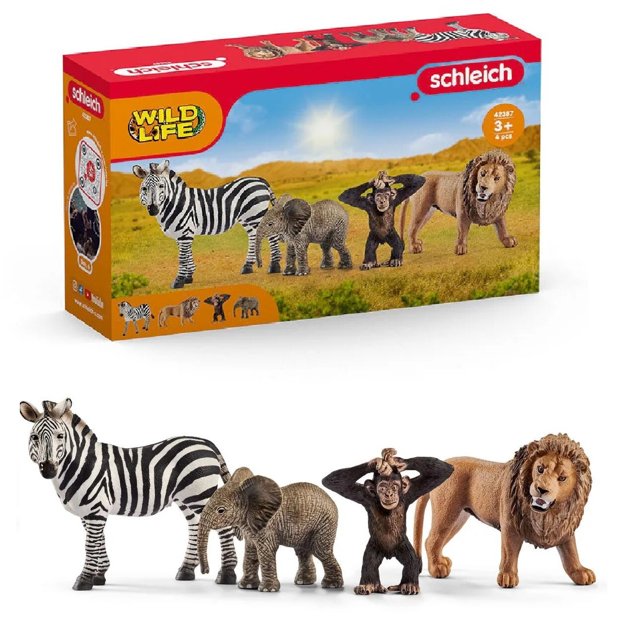 Cover: 4059433913759 | Schleich 42721 - Wild Life, Afrika Starter Set, 4-teilig,...