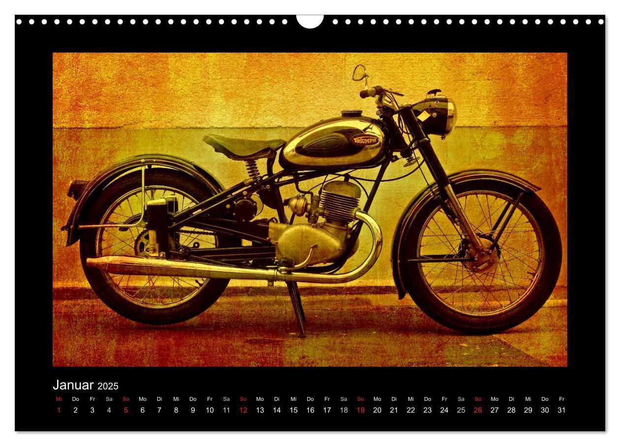 Bild: 9783435839681 | Motorrad Oldtimer (Wandkalender 2025 DIN A3 quer), CALVENDO...