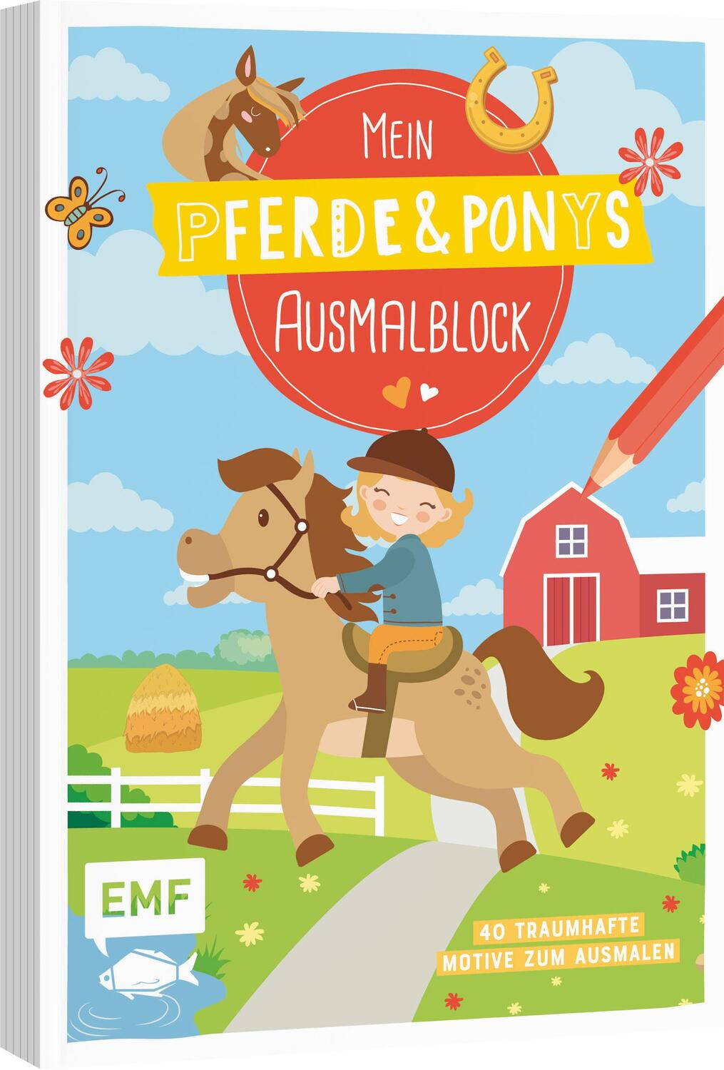 Cover: 9783745913293 | Mein Pferde & Ponys-Ausmalblock | 40 traumhafte Motive zum Ausmalen