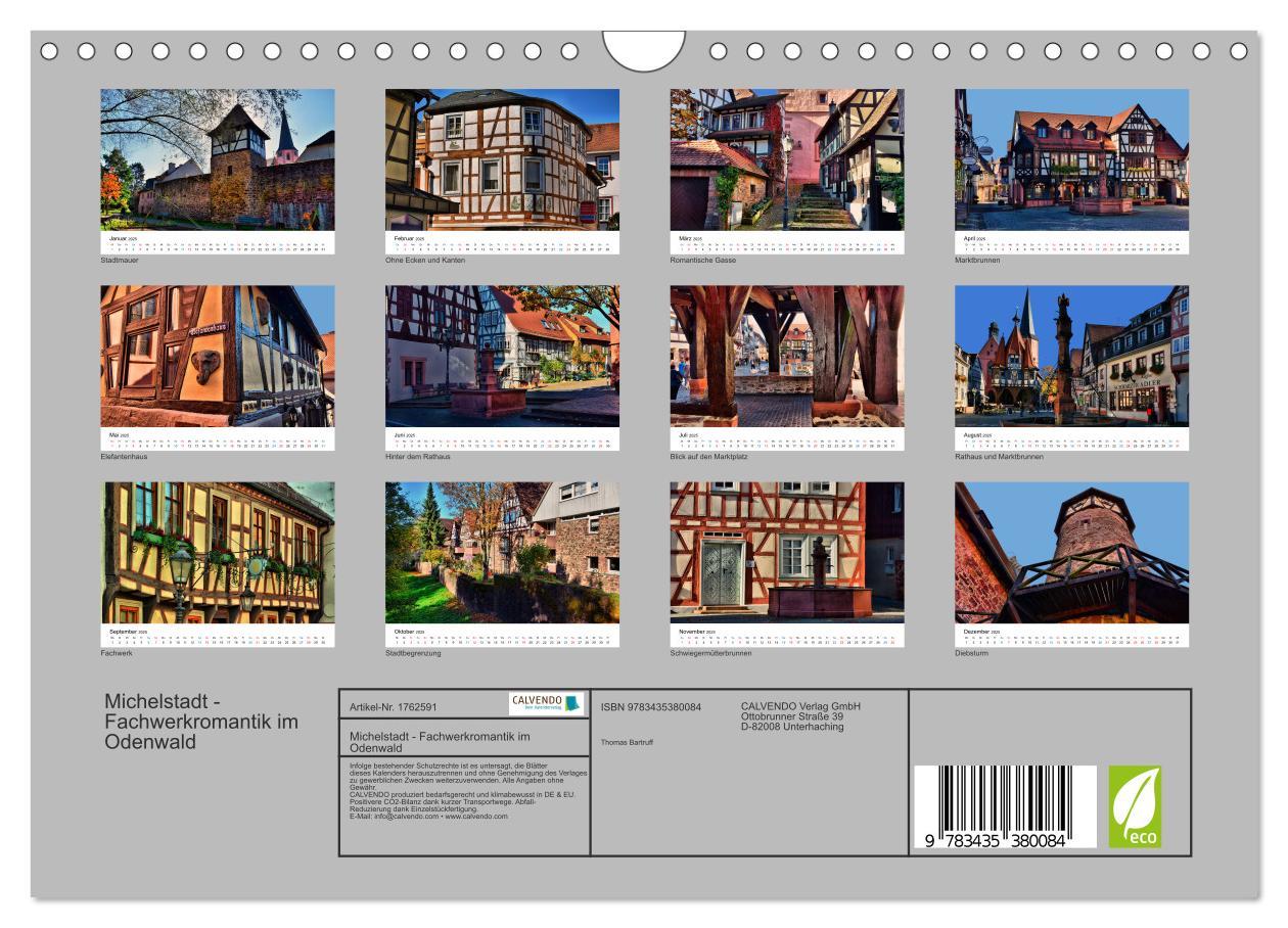 Bild: 9783435380084 | Michelstadt - Fachwerkromantik im Odenwald (Wandkalender 2025 DIN...