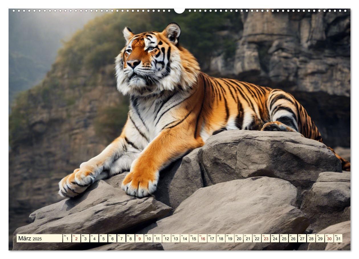 Bild: 9783383814198 | Tiger ganz nah (Wandkalender 2025 DIN A2 quer), CALVENDO...