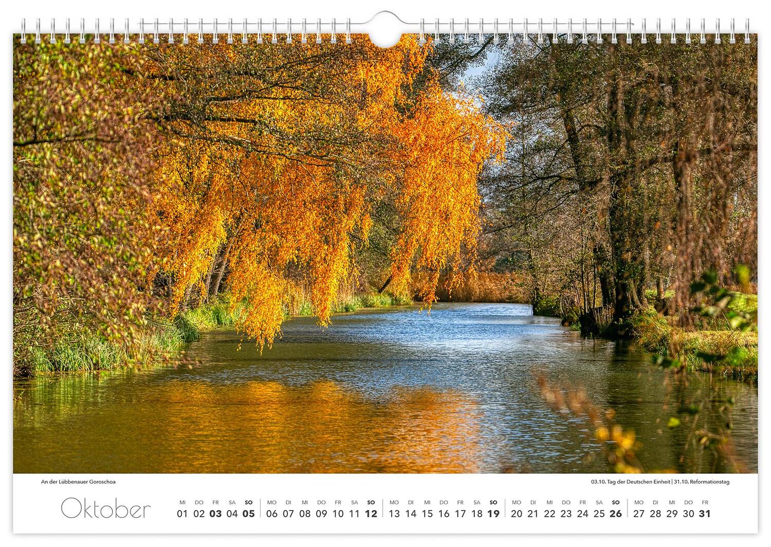 Bild: 9783910680562 | Kalender Spreewald 2025 | Peter Becker 45 x 30 cm weißes Kalendarium