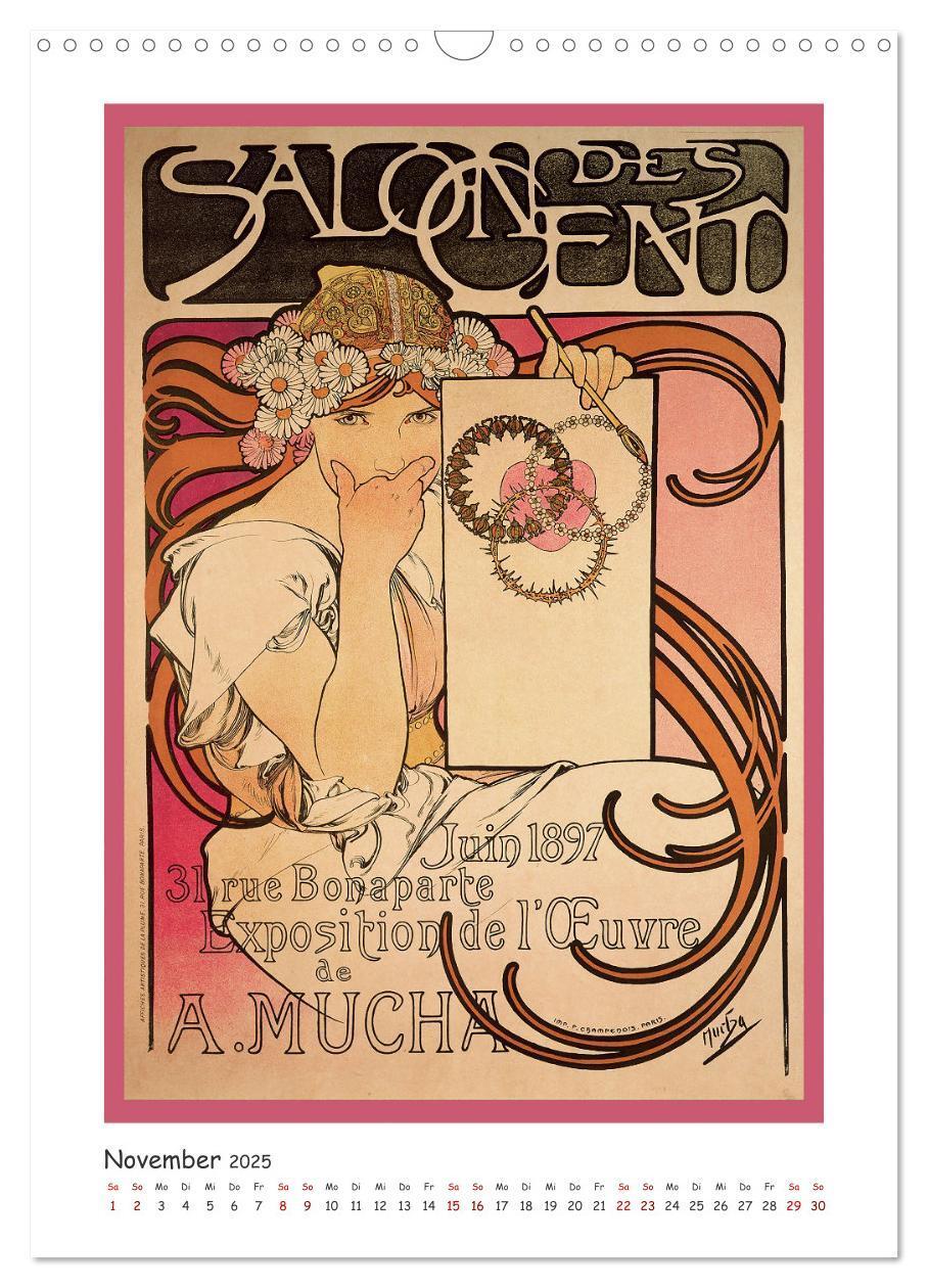 Bild: 9783435864485 | Alfons Mucha - Eine Hommage in zwölf Monaten (Wandkalender 2025 DIN...