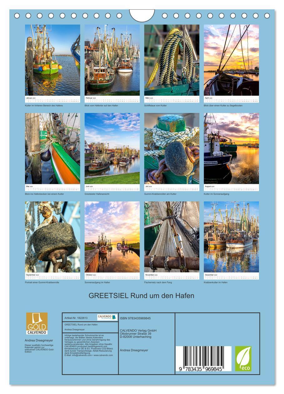 Bild: 9783435969845 | GREETSIEL Rund um den Hafen (Wandkalender 2025 DIN A4 hoch),...