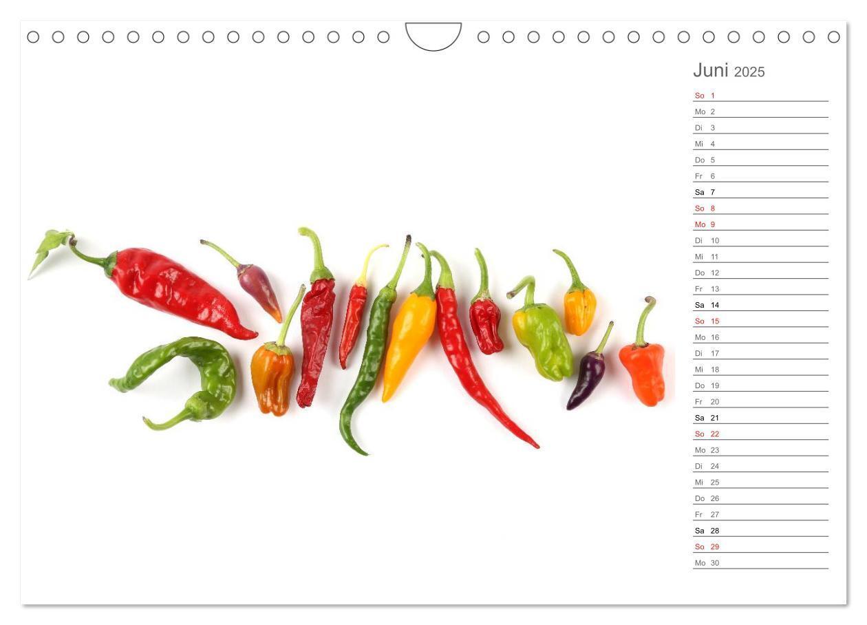 Bild: 9783435560189 | Echt scharf - Der Chili-Küchen-Planer (Wandkalender 2025 DIN A4...