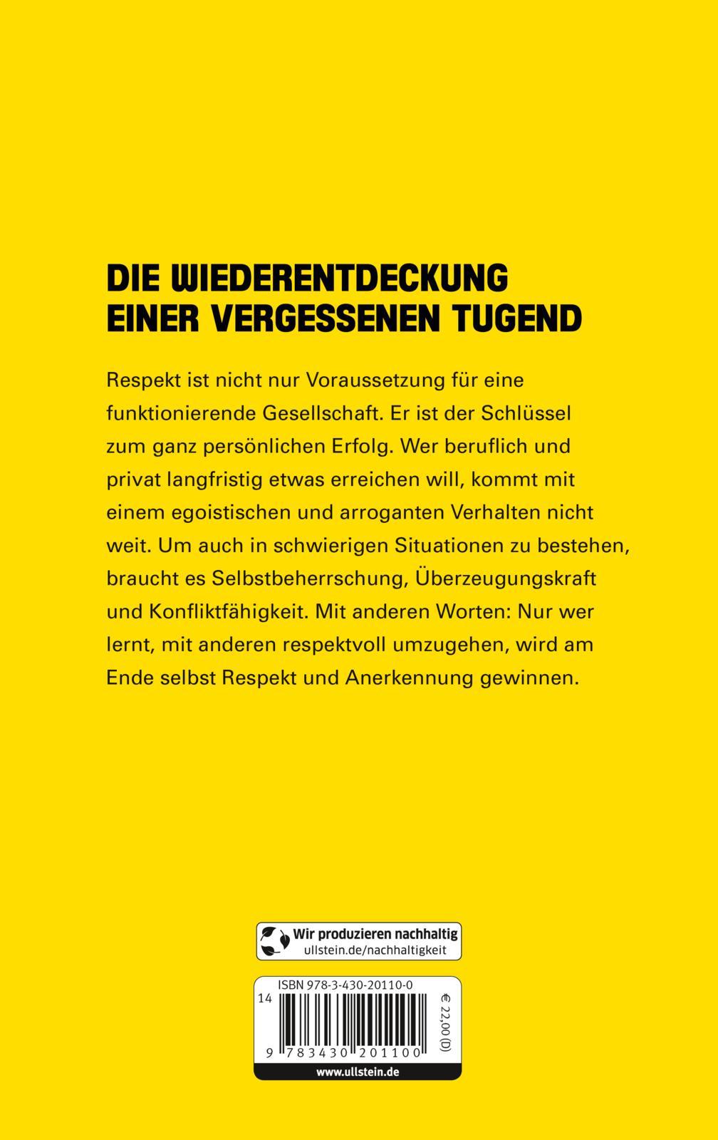 Rückseite: 9783430201100 | Respekt! | Wie Sie Ansehen bei Freund und Feind gewinnen | Borbonus