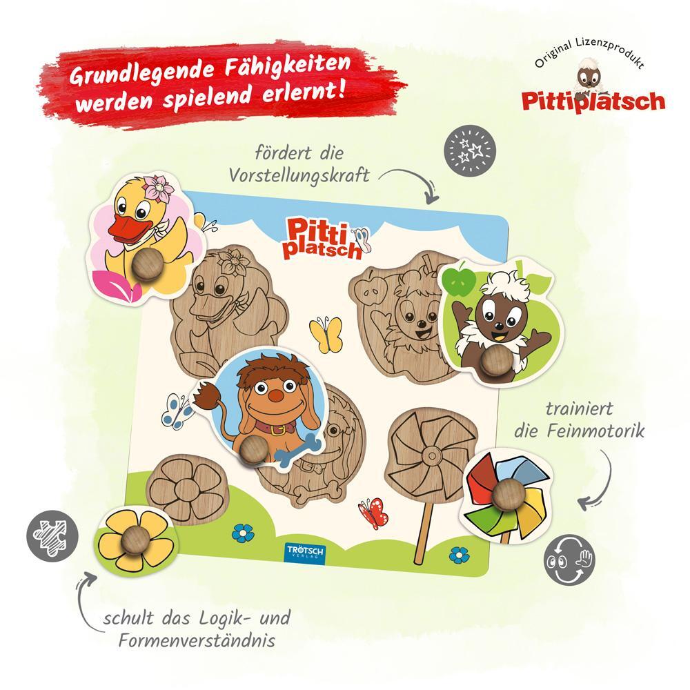 Bild: 4251901506061 | Trötsch Pittiplatsch Holzlegespiel | Holzspiel Puzzle | Trötsch Verlag