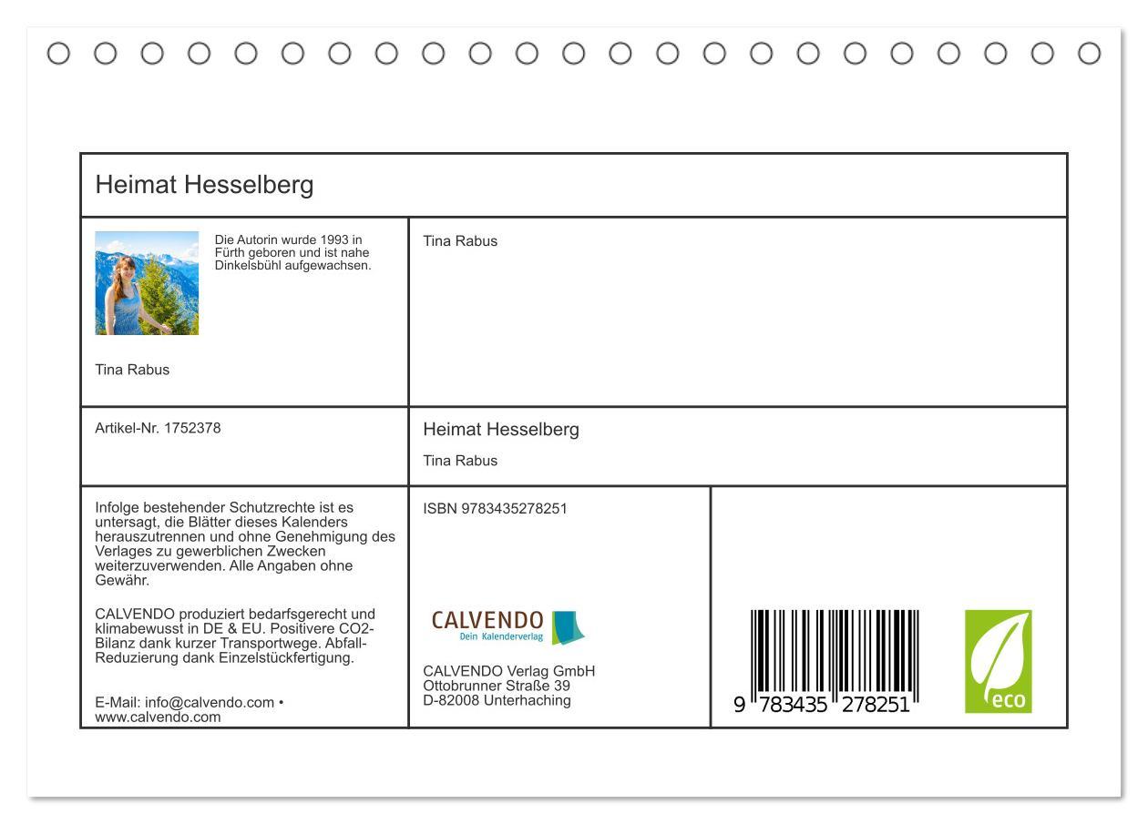 Bild: 9783435278251 | Heimat Hesselberg (Tischkalender 2025 DIN A5 quer), CALVENDO...