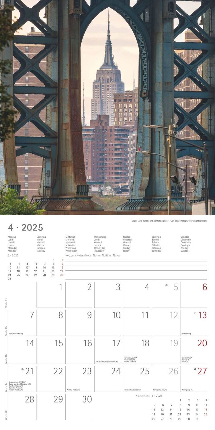 Bild: 4251732340933 | New York 2025 - Broschürenkalender 30x30 cm (30x60 geöffnet) -...