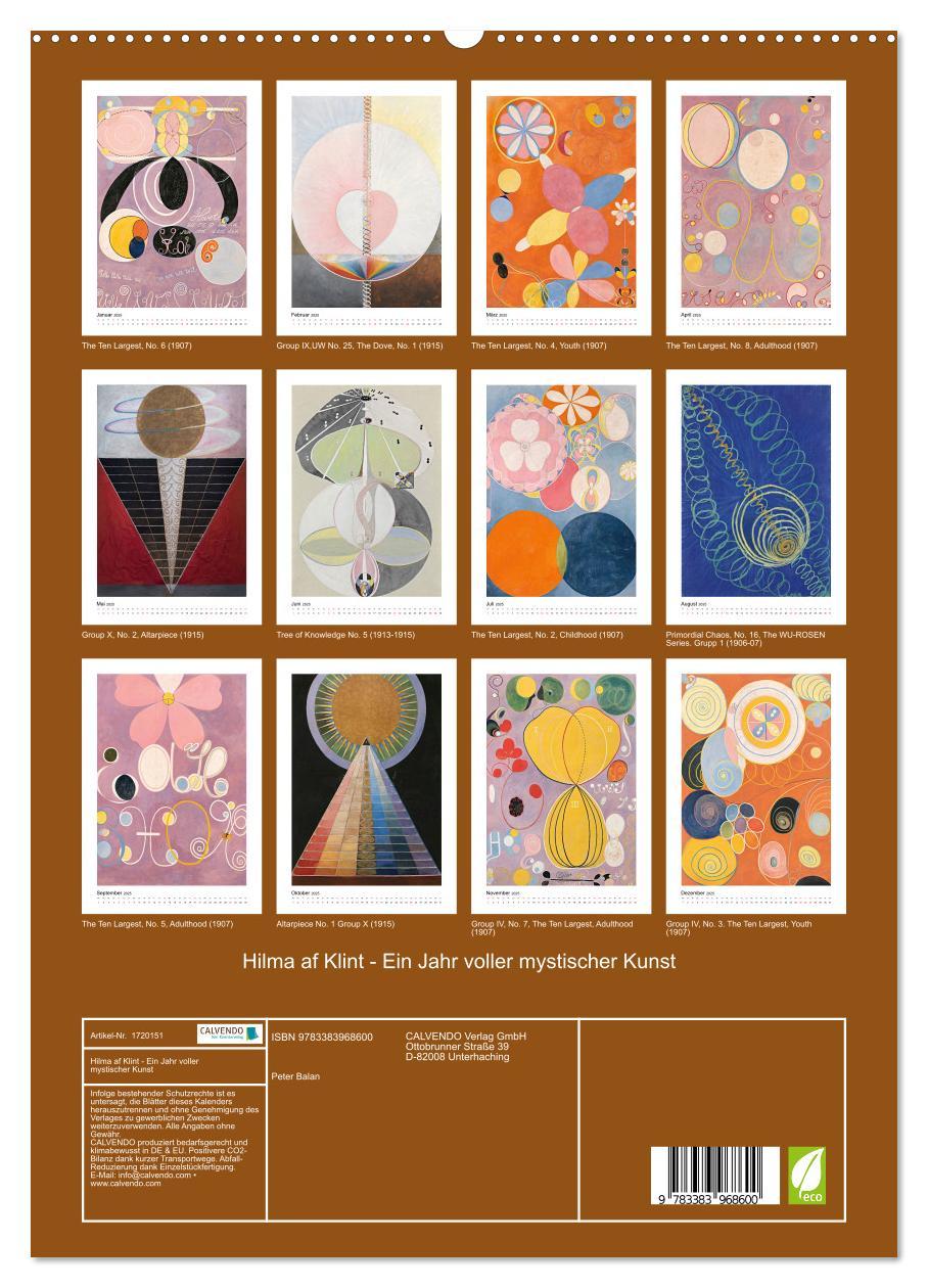 Bild: 9783383968600 | Hilma af Klint - Ein Jahr voller mystischer Kunst (hochwertiger...