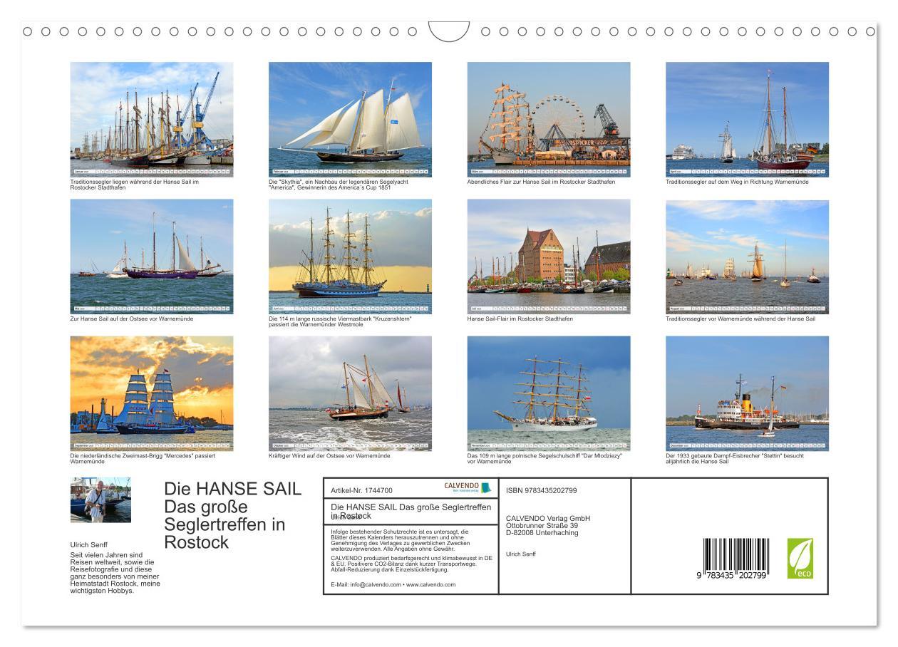 Bild: 9783435202799 | Die HANSE SAIL Das große Seglertreffen in Rostock (Wandkalender...