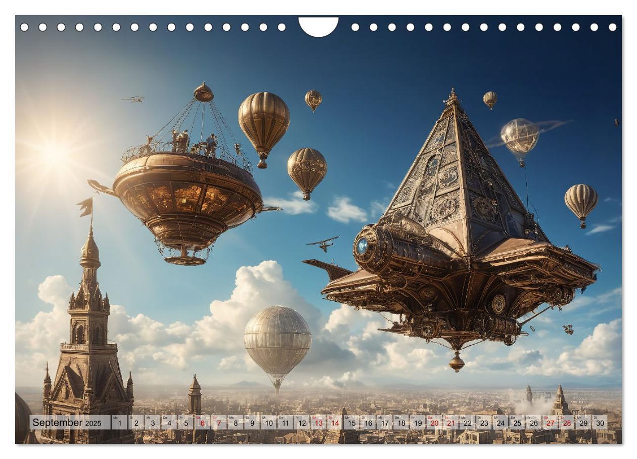 Bild: 9783383791222 | Steampunk - fantastische Fluggeräte (Wandkalender 2025 DIN A4...