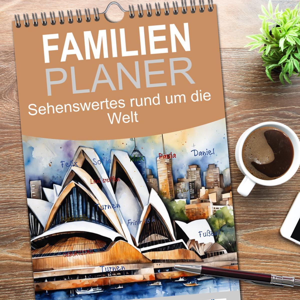 Bild: 9783457191071 | Familienplaner 2025 - Sehenswertes rund um die Welt mit 5 Spalten...