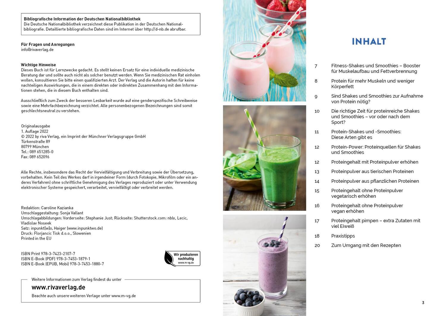 Bild: 9783742321077 | Fitness-Shakes und -Smoothies | Veronika Pichl | Taschenbuch | 96 S.