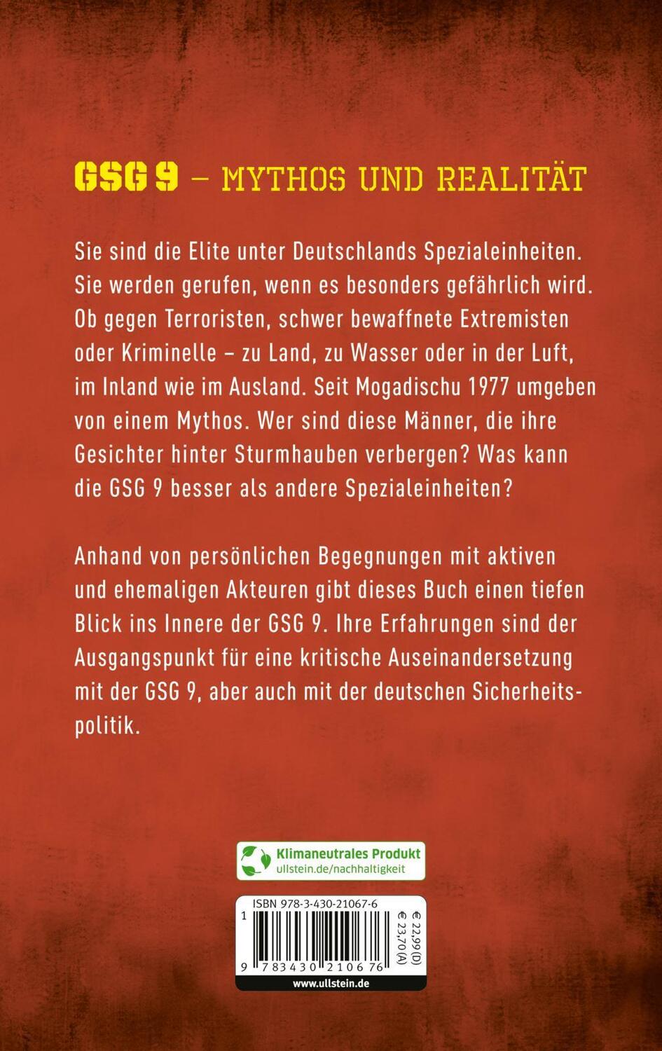 Rückseite: 9783430210676 | GSG 9 - Terror im Visier | Michael Götschenberg | Buch | 320 S. | 2022