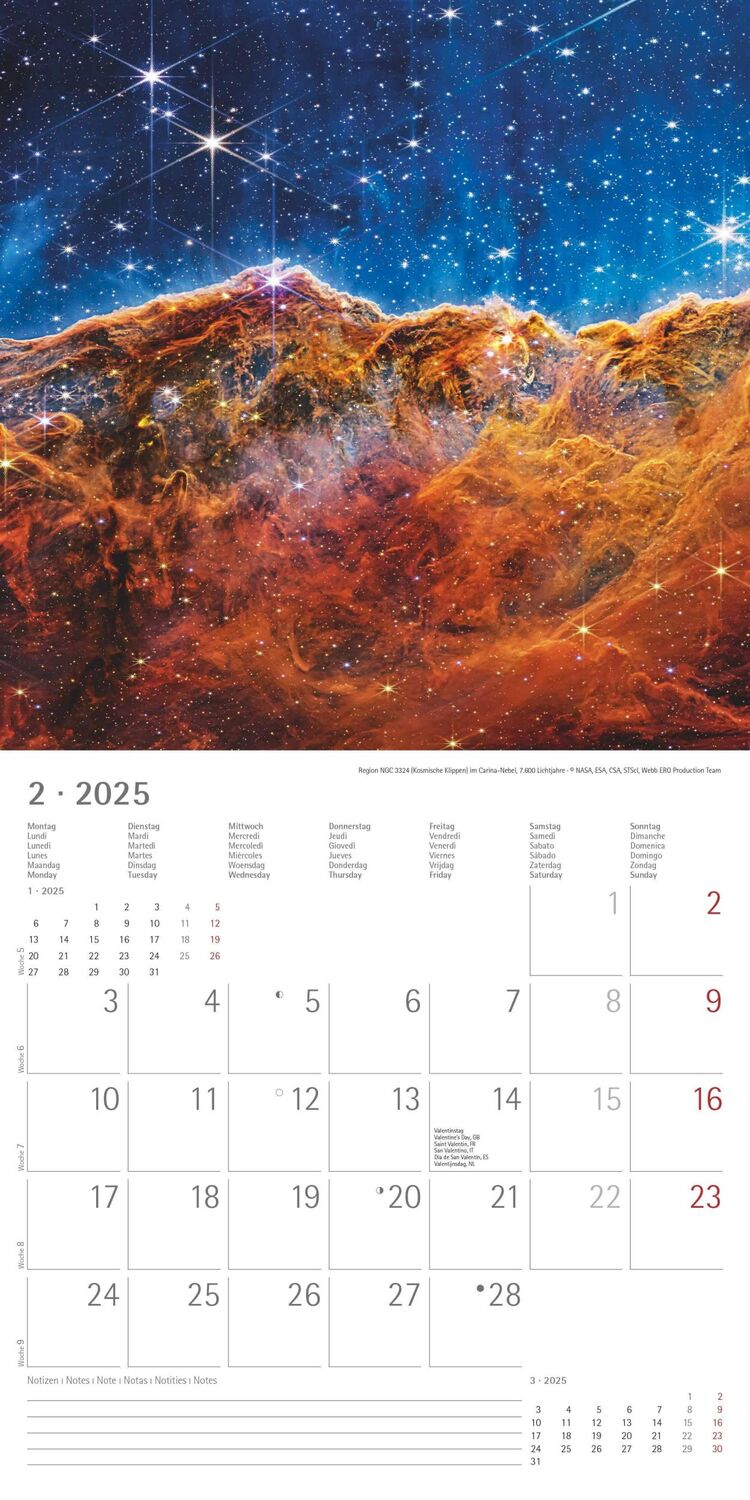 Bild: 4251732343163 | Space 2025 - Broschürenkalender 30x30 cm (30x60 geöffnet) -...