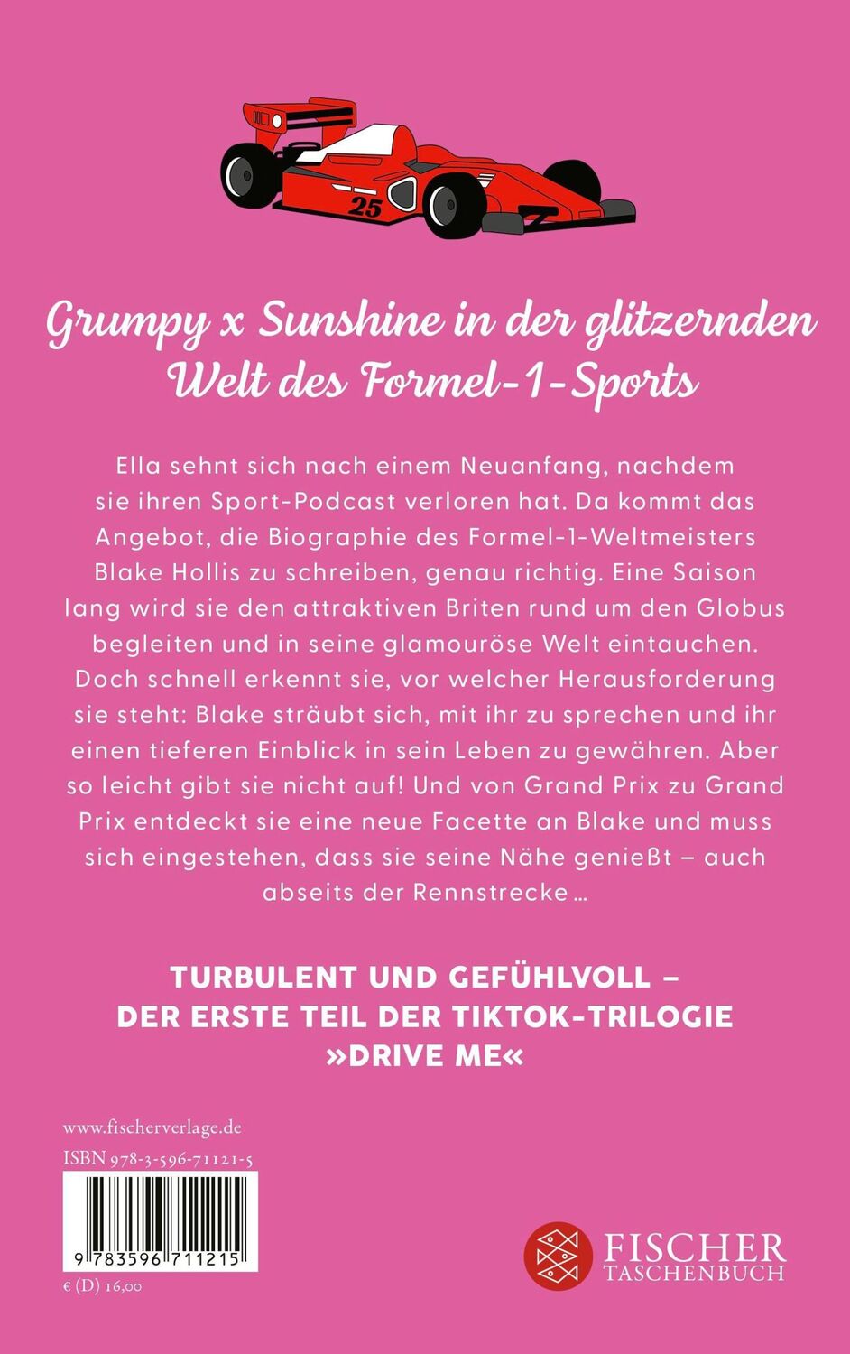 Rückseite: 9783596711215 | Drive Me Crazy | Spicy Sports Romance mit gestaltetem Farbschnitt