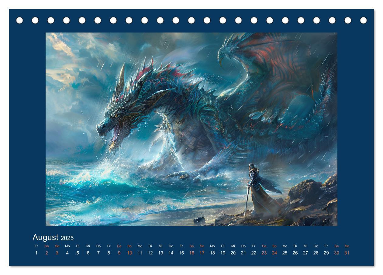 Bild: 9783383821455 | Drachenkrieger (Tischkalender 2025 DIN A5 quer), CALVENDO...