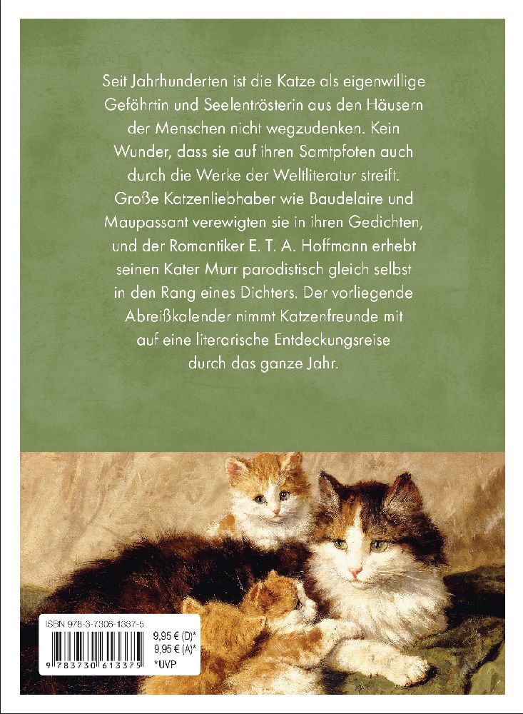 Bild: 9783730613375 | Katzen. Der literarische Tageskalender 2025 | Mareike von Landsberg