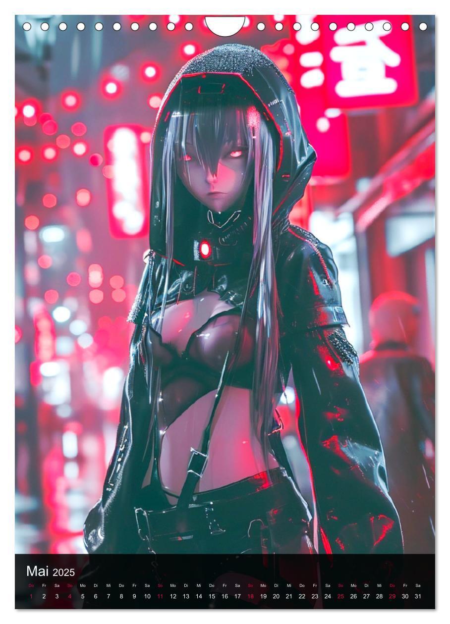 Bild: 9783383812798 | Manga-Comics. Cyberpunk Anime. Science Fiction Girls (Wandkalender...