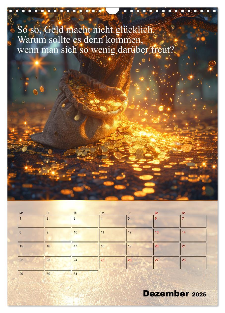 Bild: 9783435832088 | Der Geld-Anlock-Kalender (Wandkalender 2025 DIN A3 hoch), CALVENDO...