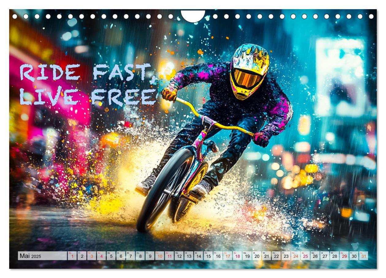 Bild: 9783457184837 | BMX - Coole Slogans (Wandkalender 2025 DIN A4 quer), CALVENDO...