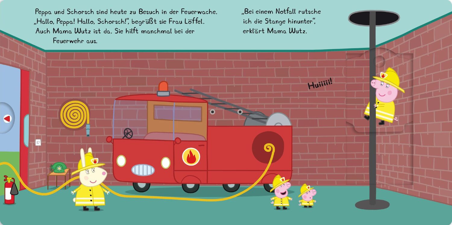 Bild: 9783833241376 | Peppa Pig: Peppa bei der Feuerwehr: Mein großer Schiebespaß | Panini