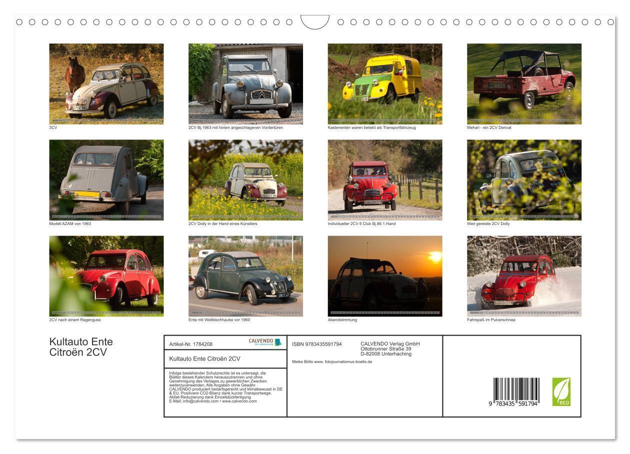 Bild: 9783435591794 | Kultauto Ente Citroën 2CV (Wandkalender 2025 DIN A3 quer), CALVENDO...